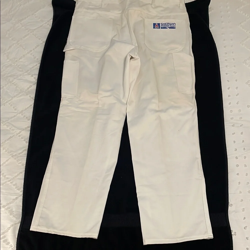 Sherwin-Williams White Work Cargo Pants new with slight flaw